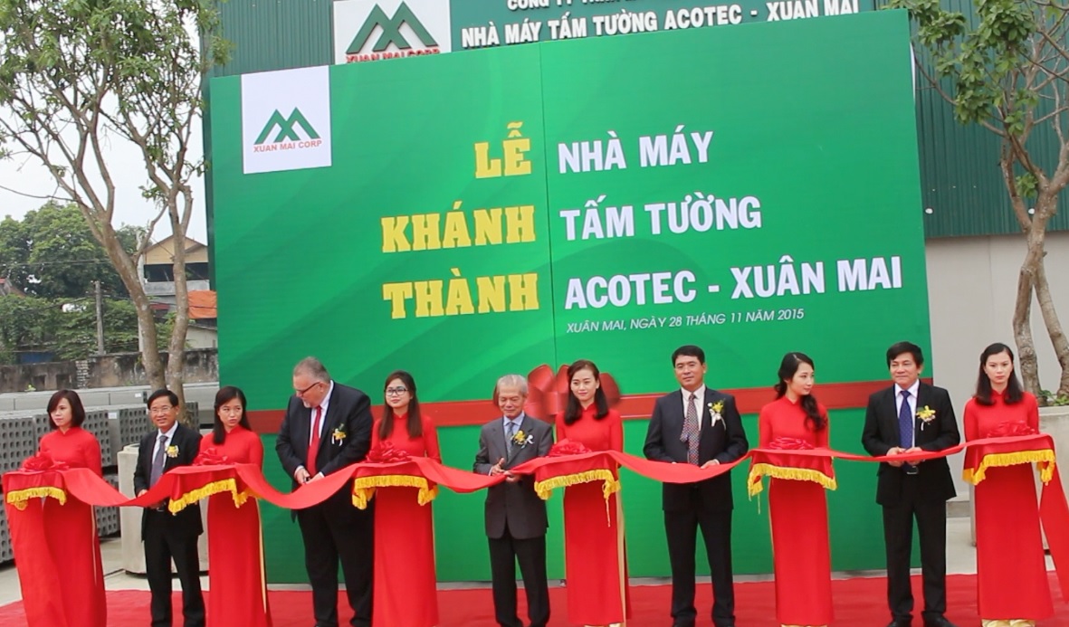 Inauguration ceremony of the first Acotec - Xuan Mai wall panel factory in Vietnam